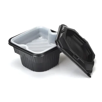 

Disposable Double Layer Take Out Containers with Lid Reusable Plastic Food Storage Bowl Lunch Boxes