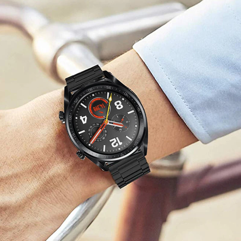 Ремешок для часов huawei GT 22 мм металлический браслет из нержавеющей стали для samsung Galaxy Watch 46 мм gear S3 классический ремешок для часов
