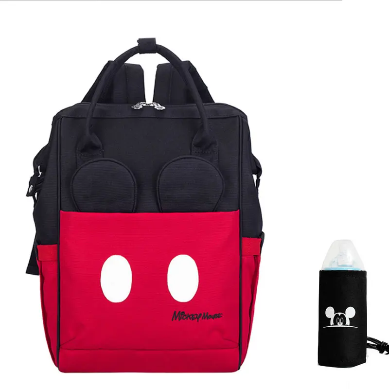 with usb Сумка для подгузников disney, рюкзаки, сумка для мам, большая вместительность, дорожные сумки, Детская сумка, USB сумка для бутылочек, изоляционные сумки - Цвет: with usb