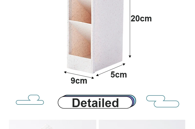 Newest Pencil Pen Case Storage Boxes Drawer Divider Makeup Brush Stand Toothbrush Organizer Table Desk Home Office Organization_02