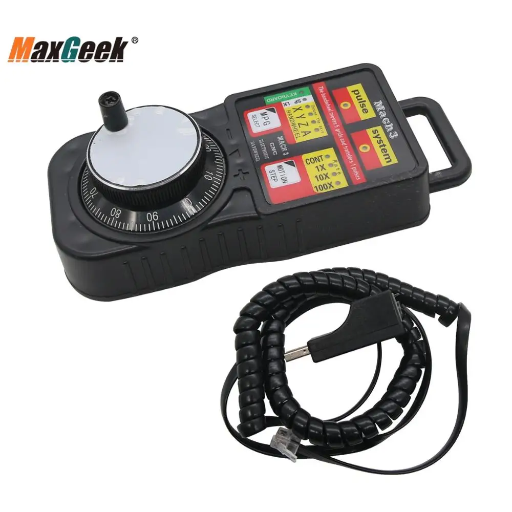 Maxgeek CNC MACH3 беспроводной электронный маховик 4 осевой ручной контроллер USB