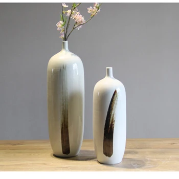 

YILUNXI chinese pottery ceramic flower Chinese ornaments between home model living room TV cabinet Shelf decorative vase