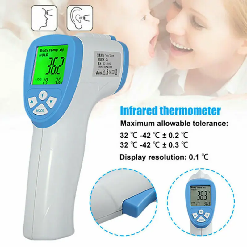 

IR Infrared Thermometers Digital Forehead Fever Non-Contact Thermometer for Baby Adult