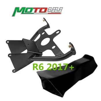 

Fiberglass Air Tube Blcak / Aluminum Front Headlight Upper Fairing Stay Brackets For YAMAHA R6 2017 2018 2019 2020