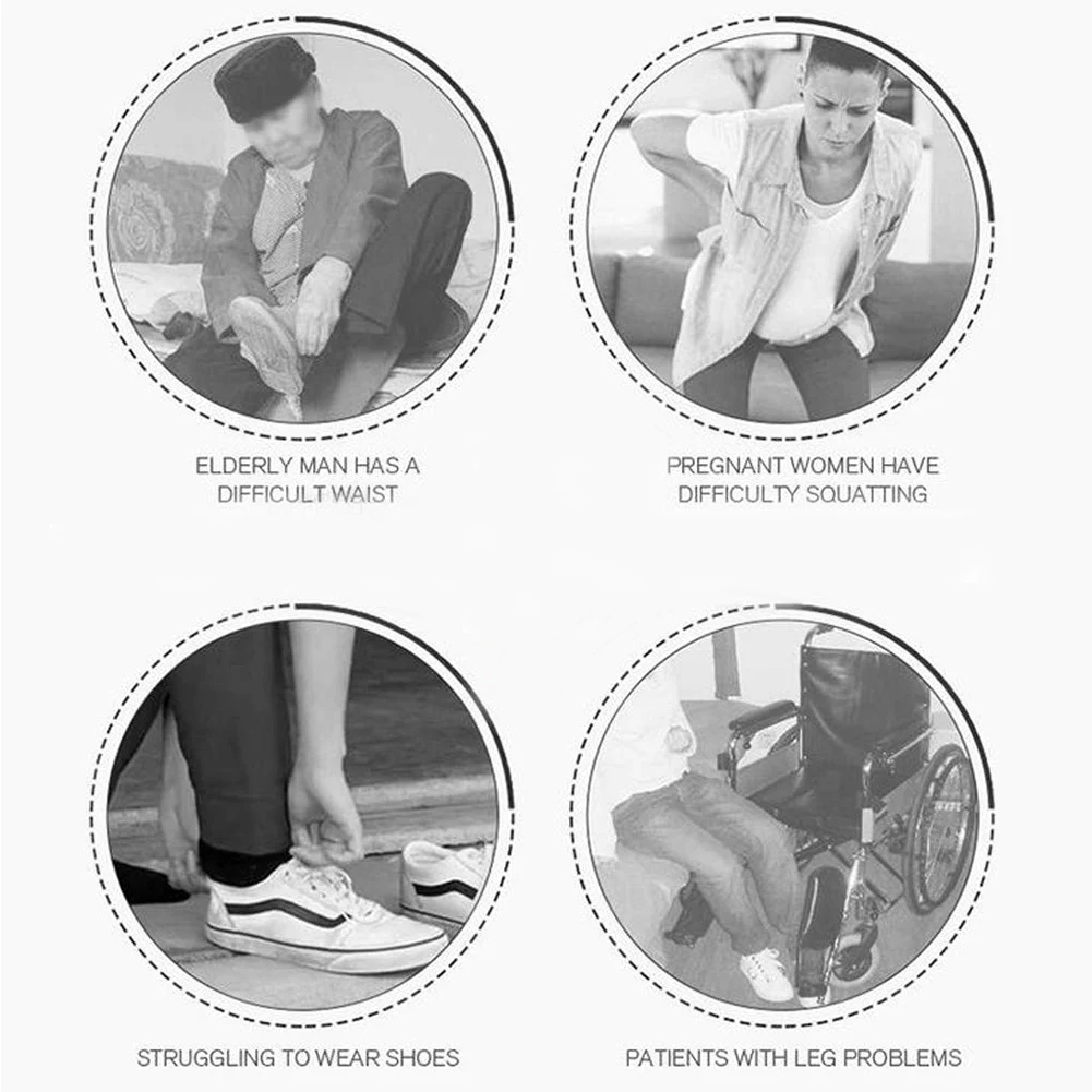 4 шт. пластиковый подъемный рожковый помощник для обуви вспомогательный