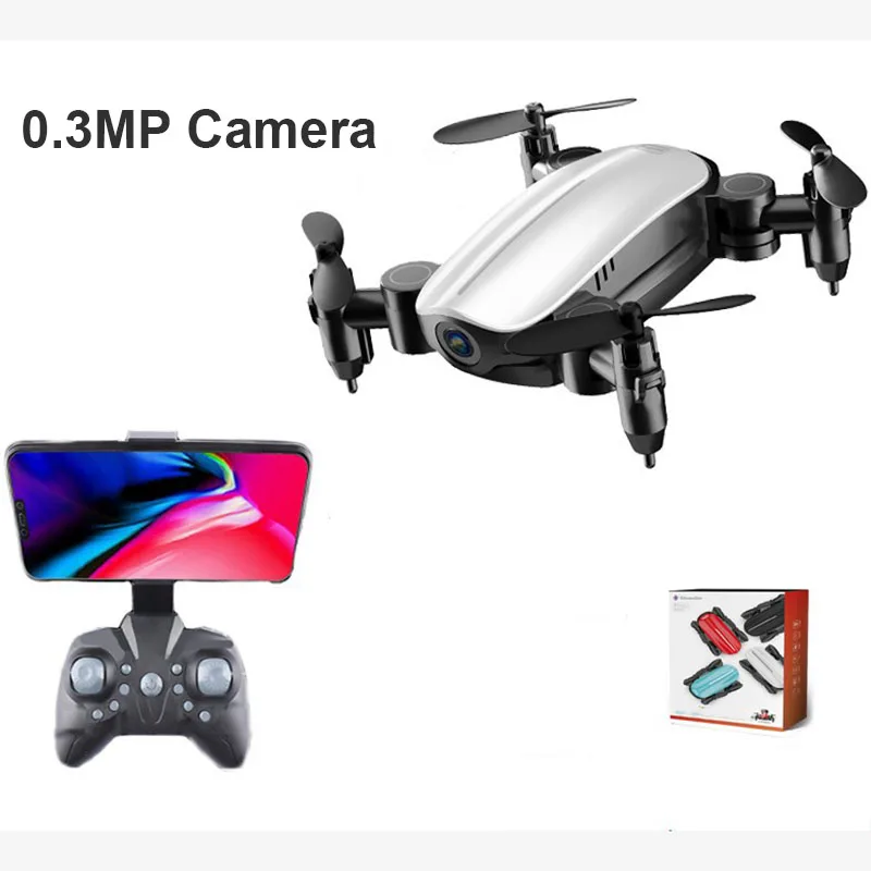 Мини-Дрон с Камера HD 1080P складной WiFi FPV RC Квадрокоптер с режимом headless селфи Дрон удержания высоты Микро Карманный вертолет - Цвет: 0.3MP Camera White