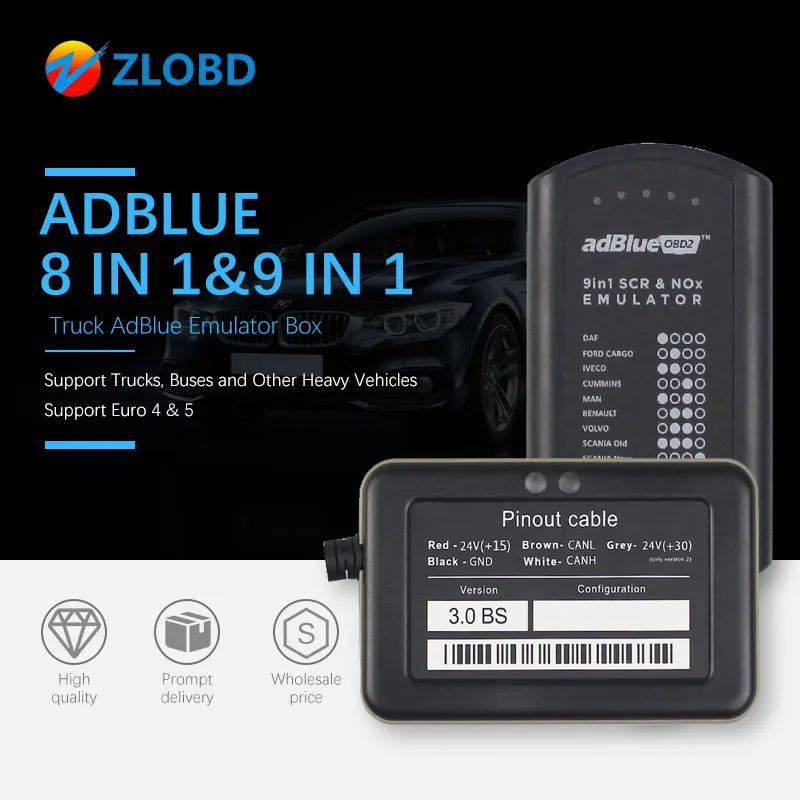Эмулятор Adblue для грузовиков 8 в 1 поддержка стандарта евро 4 и 5 лучшее качество с