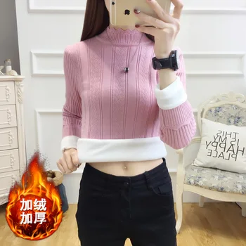 

9489 real shot new plush and thickened Ruffle edge half high collar Pullover Sweater 50 -- 2 floors, 3 rows, 2 shelves