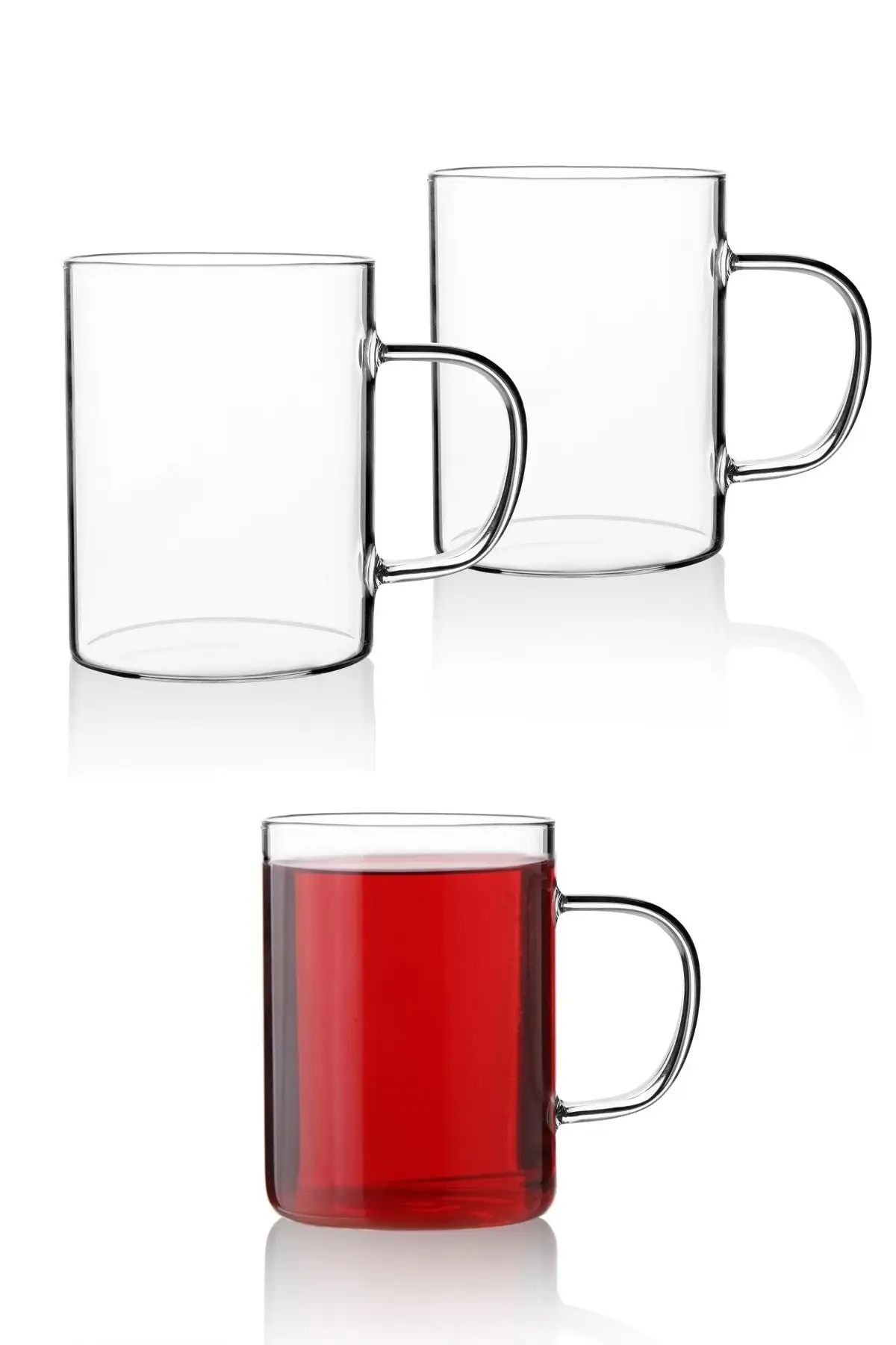 

Sampurchase 3'lü Borosilicate Thin Glass Mug Set