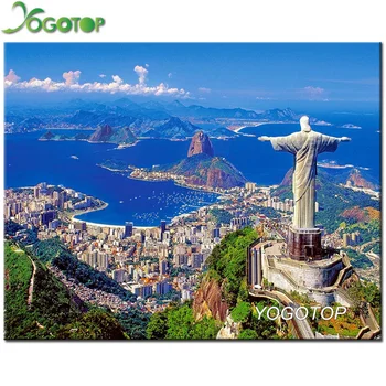 

Diy Diamond Painting Rio de Janeiro Landscape 5D Full square/round Drill Mosaic Diamant Embroidery picture Home Decor YY2652
