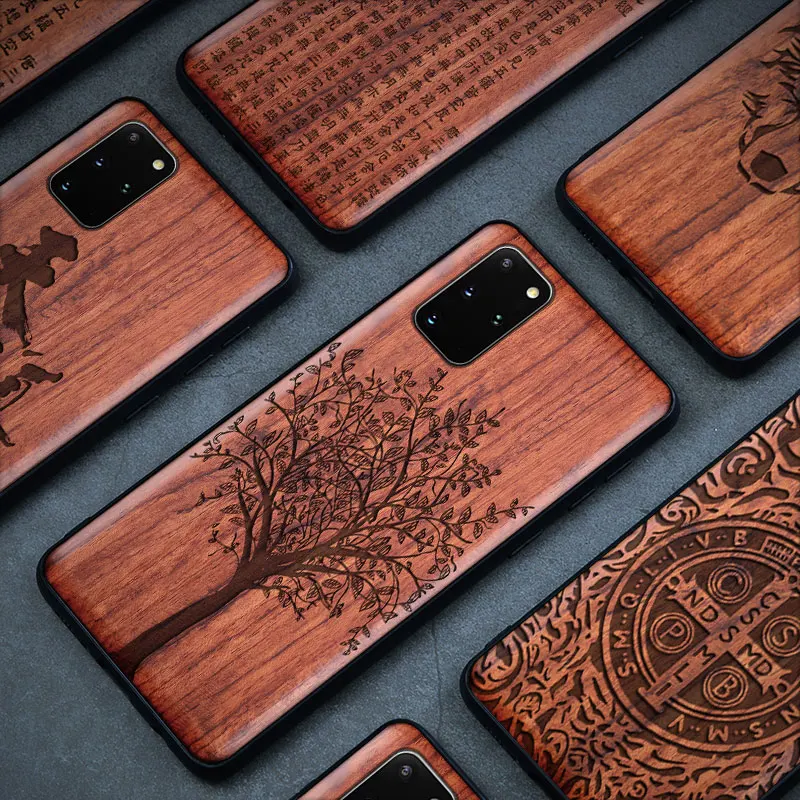 Чехол для телефона из натурального дерева Samsung Galaxy S20 Ultra роскошный деревянный