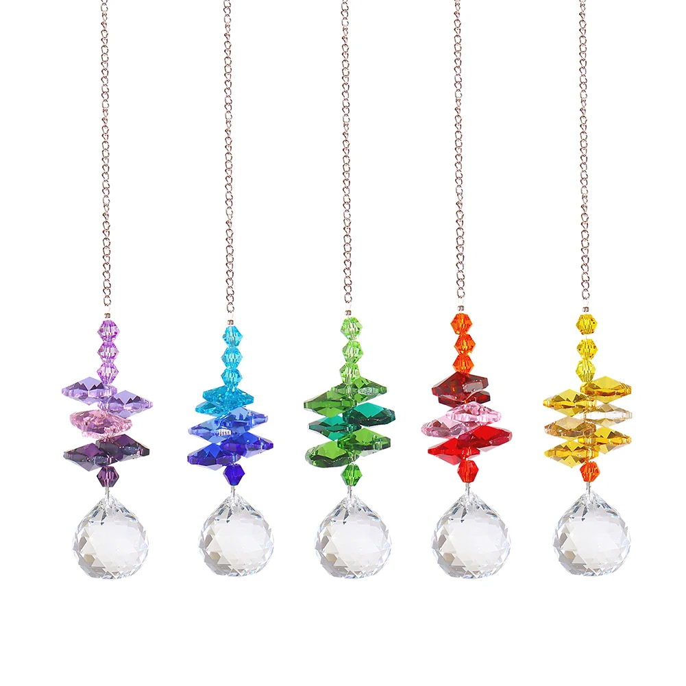 Crystal Wind Chime Sun Light Catching Pendant Garden Wedding Light Trapping Windchimes Garden Hanging Decorative Ornaments For Sun Catcher Crystal Pendant Sun Catchers