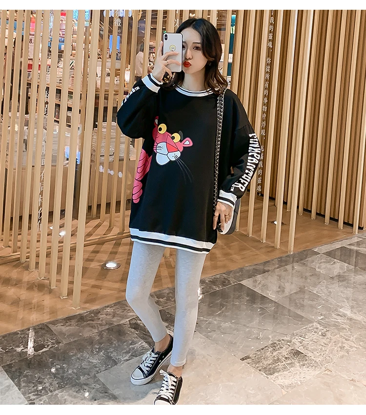 Maternity Clothes Loose Stylish Long Sleeves Tops for Pregnant Women Pregnancy Clothes 1011~B~38~6219