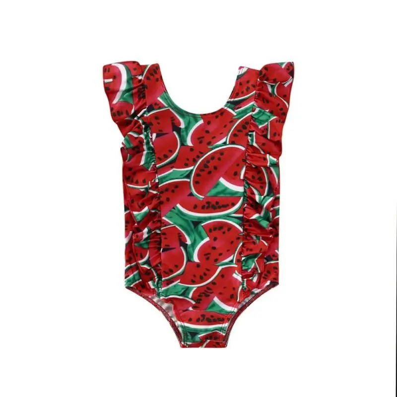 Kid Baby Girl Ruffles pineapple Swim suit Toddler swimsuits one piece Childrens watermelon Infant Bathing Suit 1-5T