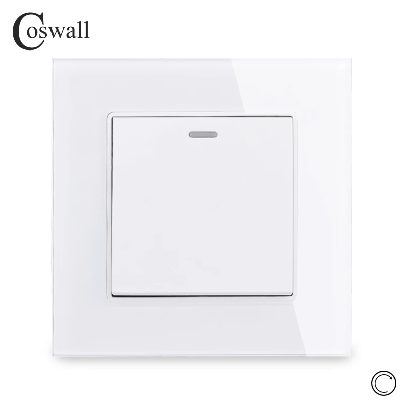 Панель Coswall из хрусталя 1 банда позиционный Переключатель сброса импульсного