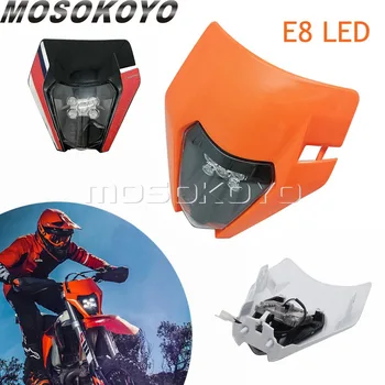 

For KTM E-mark E8 LED Head Light Kits w/ Shell Enduro Trail EXC XC XCF XC-W Six Days EXC-F for Husqvarna FC FE TC TE Headlight