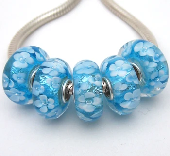 

JGWGT 1922 5X 100% Authenticity S925 Sterling Silver Beads Murano Glass beads Fit European Charms Bracelet diy jewelry Lampwork