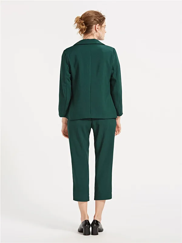 

Photo Shoot 2019 Ozhouzhan Spring New Style Fashion Buttons Loose-Fit Suit Set Elegant Slimming WOMEN'S Suit
