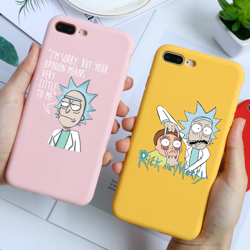 Мягкий чехол для телефона Rick And marty из ТПУ для iPhone 11, 5, SE, 6, 6 S, 8 Plus, XS, X, XR, XS Max, 11 Pro, матовый чехол с мультипликационным принтом для iPhone 7 Plus, чехол