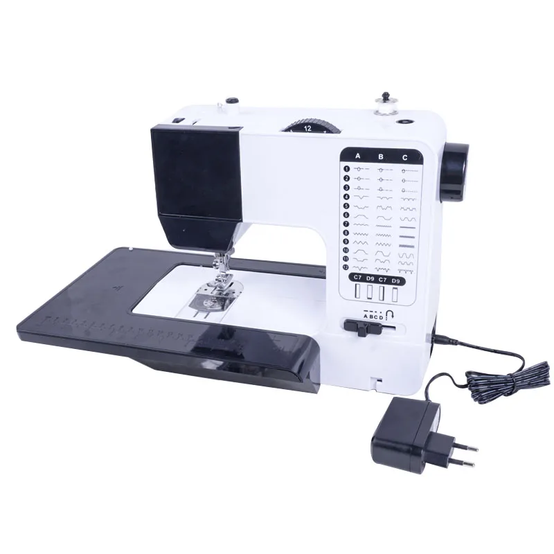 

9W Household Sewing Machine with Expansion Table 12 Stitch Locking Eye Multifunction Electric Sewing Machine LED Lighting