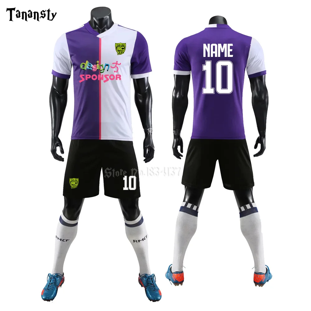 purple and black soccer jersey