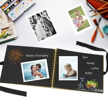 

80 Pages Photo Albums DIY Scrapbook Paper Craft Album Wedding Scrapbooking Picture Photos Holder Anniversary Books Gifts Memory
