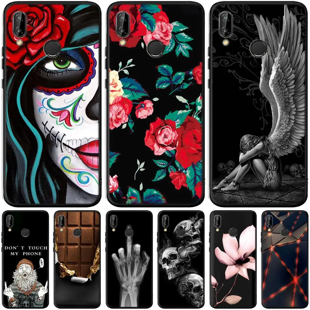 

Soft Silicone Case For Huawei P20 P30 Pro Mate 10 20 Lite Y5 Y6 Y7 Y9 Prime P Smart Plus 2019 Phone Back Case Cover Coque Etui