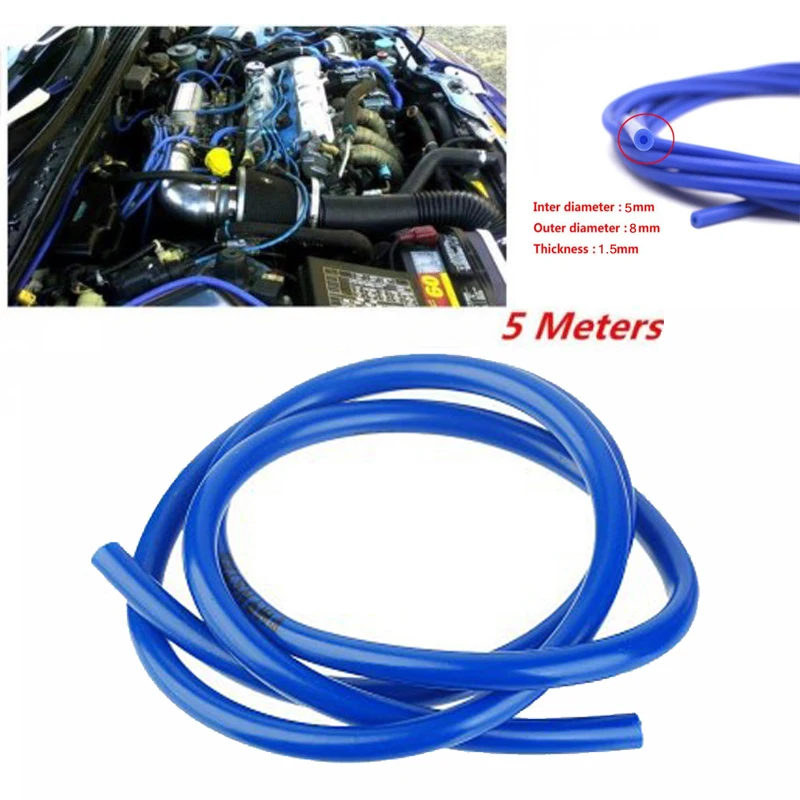 

New 5mm Rubber Vacuum Hose Tube Line Pipes 5Meter For Car Cooling System