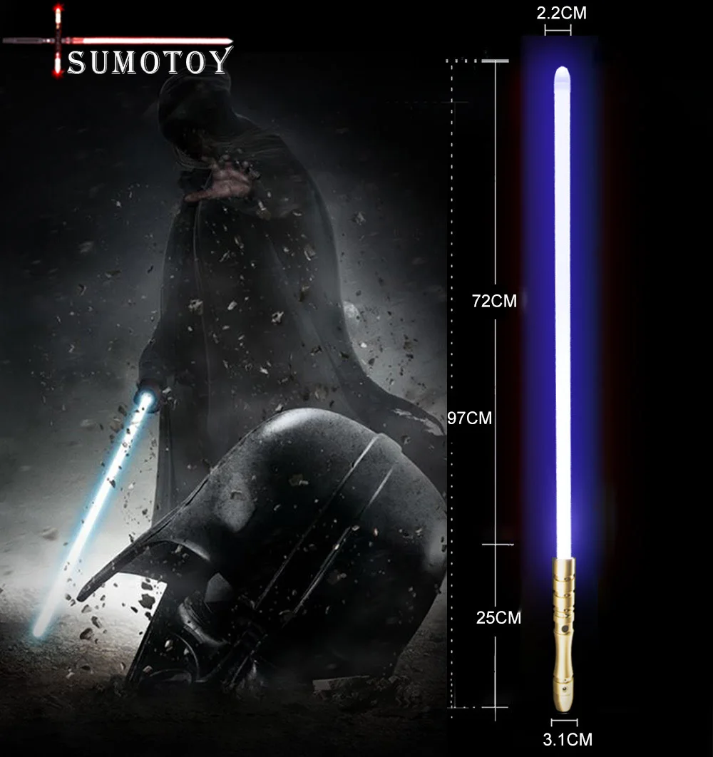 YDD LED Lightsaber Rechargeable Light Sound Multiple Modes FOC Lock Up Metal Hilt Force FX Hard Sword Jedi Smith Light Saber