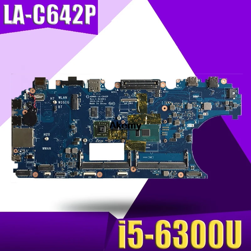 CN-0WK23X WK23X для For DELL Latitude E5570 материнская плата ноутбука ADM80 LA-C642P REV: 1 0 (A00) I5-6300U |