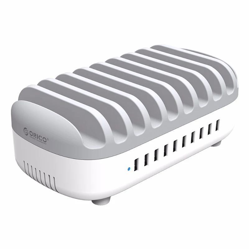 

10 Ports USB Dock Station Charger With Support 120W 5V2. 4A USB Charging For Tablet PC Smart Phone Apply For Travel charging