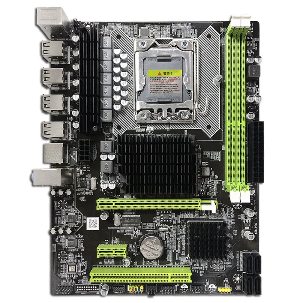 Материнская плата X58 для настольного ПК LGA1366 интерфейс ЦП DDR3 MSATA V1.6 системная X5660