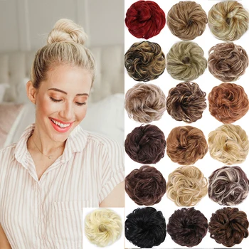 

MUMUPI synthetic undo messy rose bun Bagel hair Donut hair hair bun chignon scrunchies ponytail hair clips holder hair string