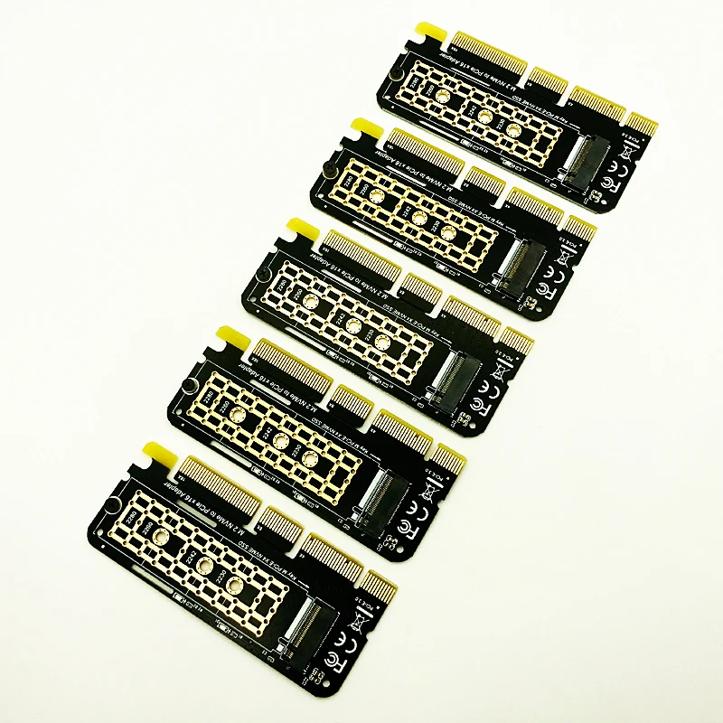 5 шт. M.2 NVME адаптер M.2 M2 NVME PCIE to M2 адаптер PCI Express X16 X8 X4 Raiser SSD M.2 PCI-E карта расширения для 2230-2280 SSD