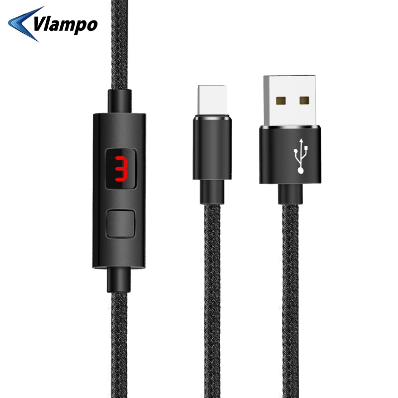VLAMPO новинка быстрая зарядка Тип C умный защита от отключения питания кабель для