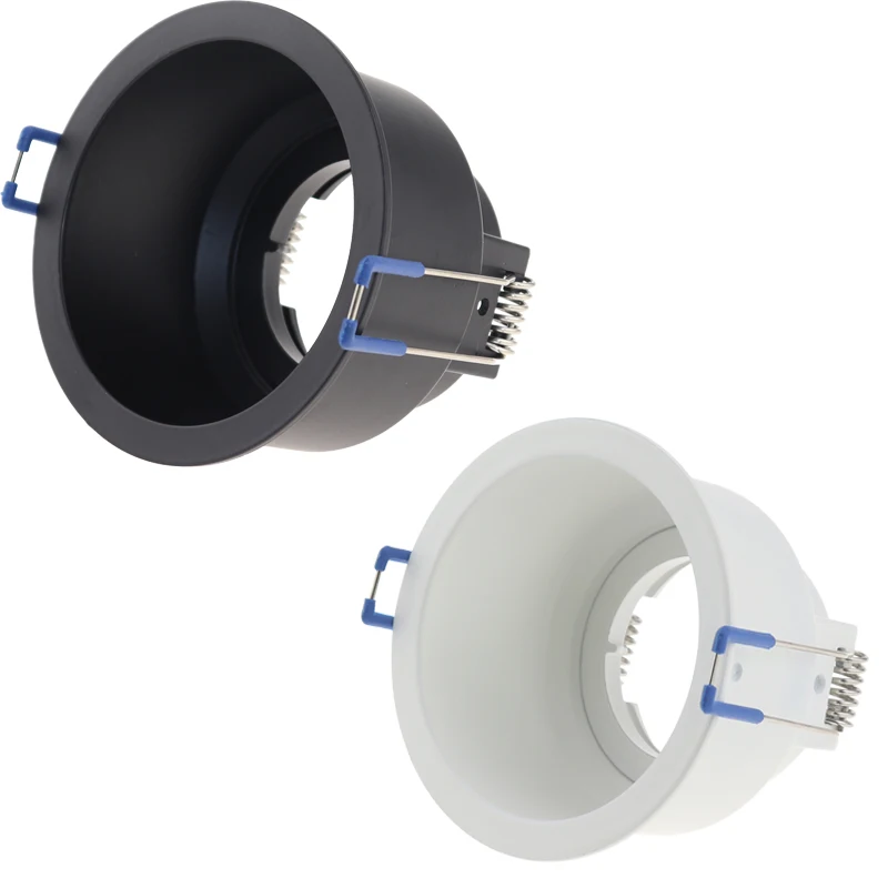 10pcs/lot New Design GU10 Socket Recessed Aluminum Frame MR16 Base Spotlight Fitting No Adjustable MR16 GU10 Bulb Trims Fixture