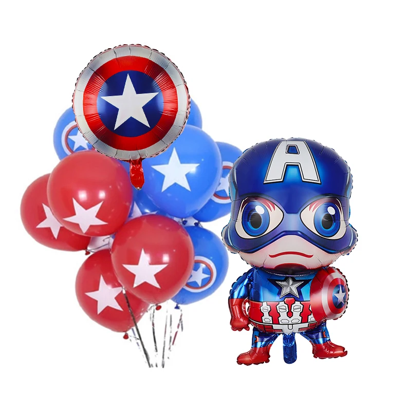 10 шт. воздушные шары Америка капитан Человек-паук Марио Дети День рождения 18 дюймов супер герой воздушный шар Декор латекс воздушные шары вечерние Dacor