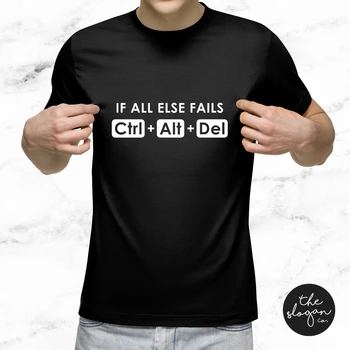 

FUNNY CONTROL ALT DELETE PRINTED MENS TSHIRT TEE T-SHIRT COMPUTER GEEK FAIL NERD Male Hip Hop funny Tee Shirts cheap wholesale
