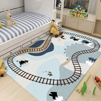 

Educational Game Baby Play Mat Rectangular Fashion Children Flannel Carpet Baby Children's Carpet 2020