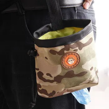 

Dog Outdoor Training Pouch Waist Back Food Bag Dogs Snack Bag Pack Portable Dog Training Treat Bags Pet Oxford Camouflage