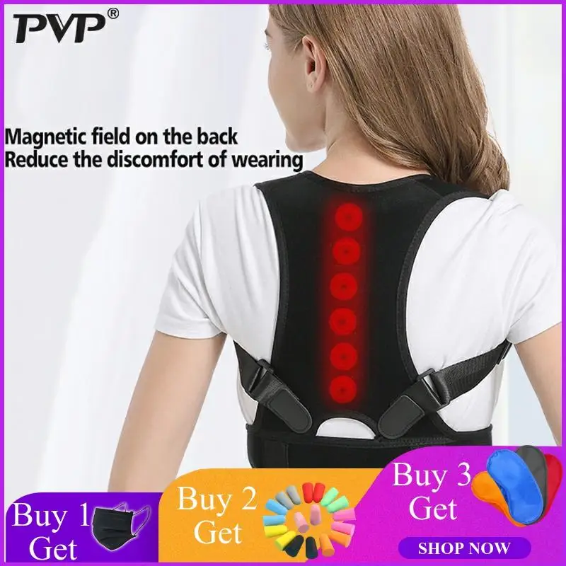 

Lengthen Posture Corrector Magnetic Therapy Brace Shoulder Man woman support spine support belt Back pain lumbar support belt