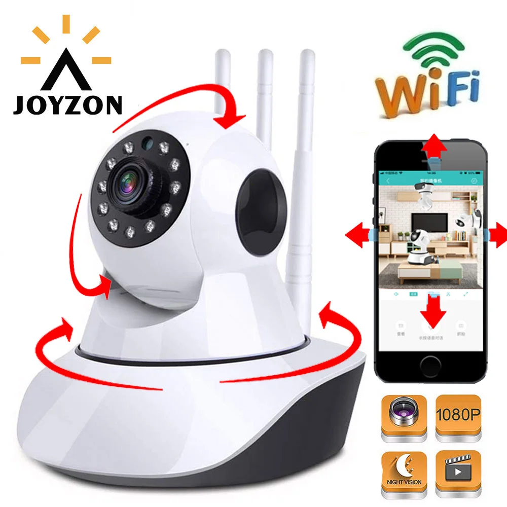 IP камера HD 1080P купольная Беспроводная с поддержкой Wi Fi и функцией ночного