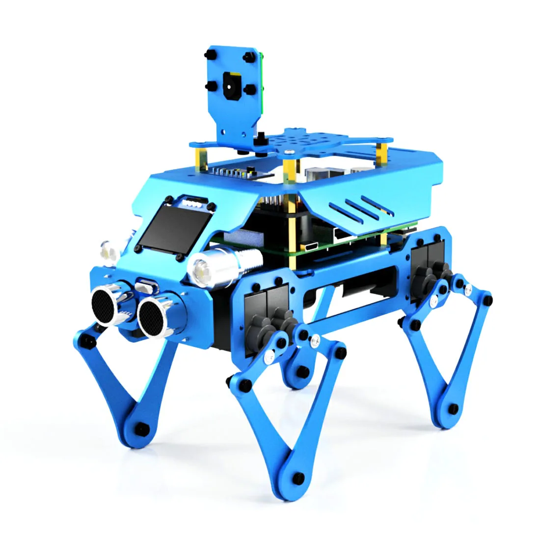 US $145.20 Aluminum Alloy Robot Dog Kit for Pi43 Model BB OpenCV Target Tracking RealTime Video Transmission No Development Board
