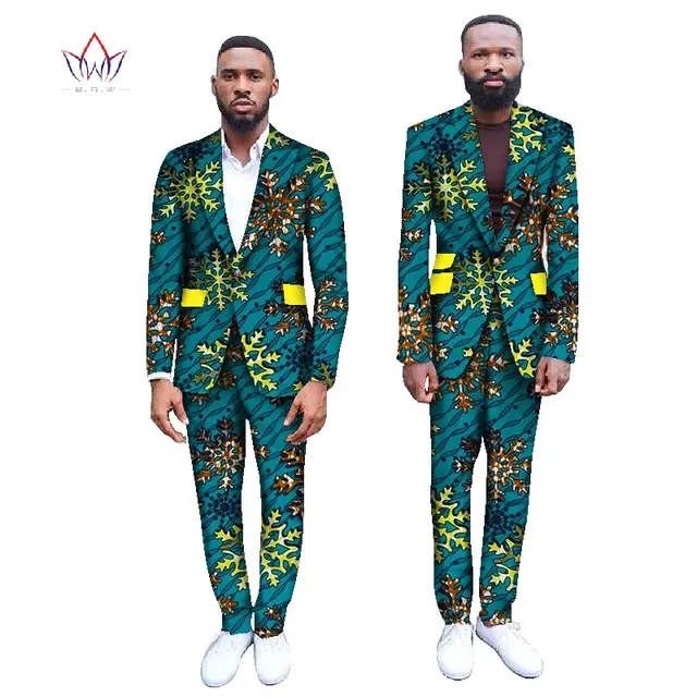 Men Blazer Suits Jackets Pants Set 