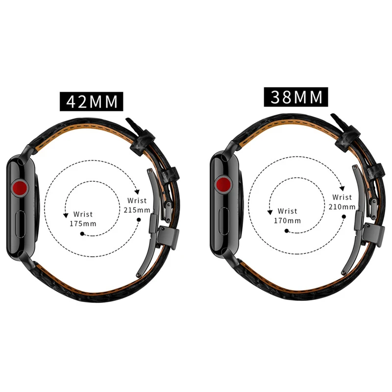 Ремешок для Apple watch band 5 4 44 мм 40 Франция Аллигатор Натуральная кожа correa iwatch 3 2 42 38
