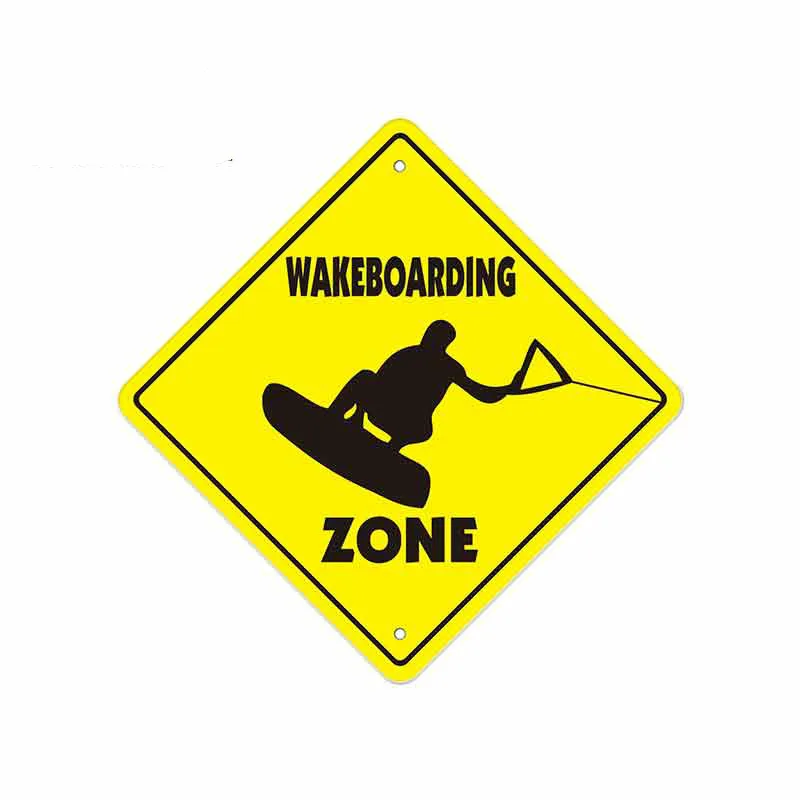 

13cm x 13cm for Wakeboarding Crossing Zone Xing Funny Car Stickers Vinyl Waterproof RV VAN Car Accessories JDM