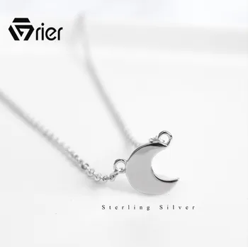 

Grier new Classic Women's necklace Fashion S925 sterling Silver Moon Clavicle chain necklaces for women