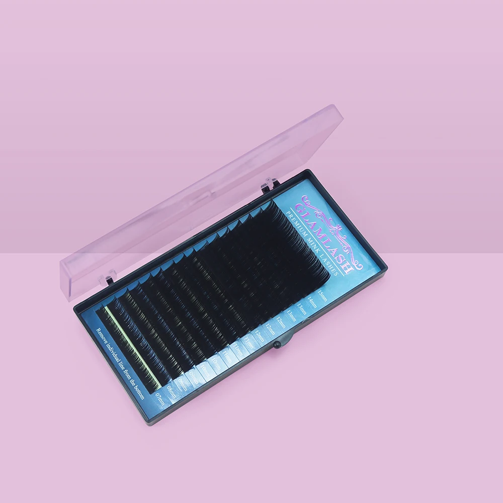 

GLAMLASH 7-15mm Mix Individual Mink Eyelashes Extension Russian Volume maquiagem cilios Makeup Tool