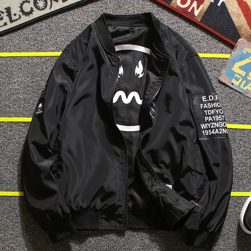 

Autumn New Style MEN'S Jacket Stand Collar Baseball Uniform Youth Korean-style Trend Air Force Flight Suit MEN'S Outerwear