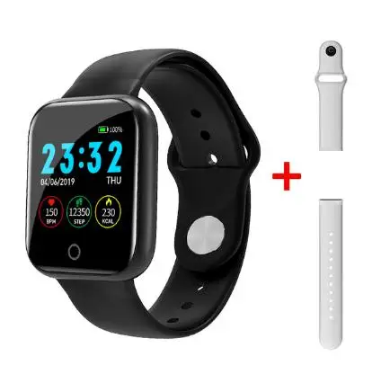 HETNGSYOU I5 для Apple Watch, шагомер, управление музыкой, несколько циферблатов, пульсометр, фитнес-часы для мужчин и женщин, Android IOS VS B57 - Цвет: ad white strap